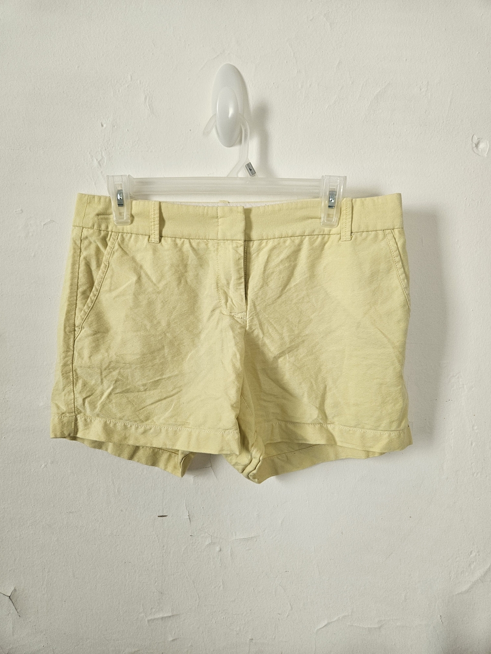J. Crew Pale Yellow Cotton Chino Shorts 6